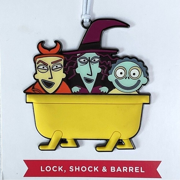 Lock Shock & Barrel Ornament Nightmare Before Christmas Keychain Zipper Pull New - Picture 3 of 3